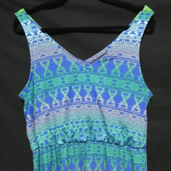 FADED GLORY | large 12 - 14 | Sleeveless Colorful Maxi Summer Dress - Picture 4 of 14